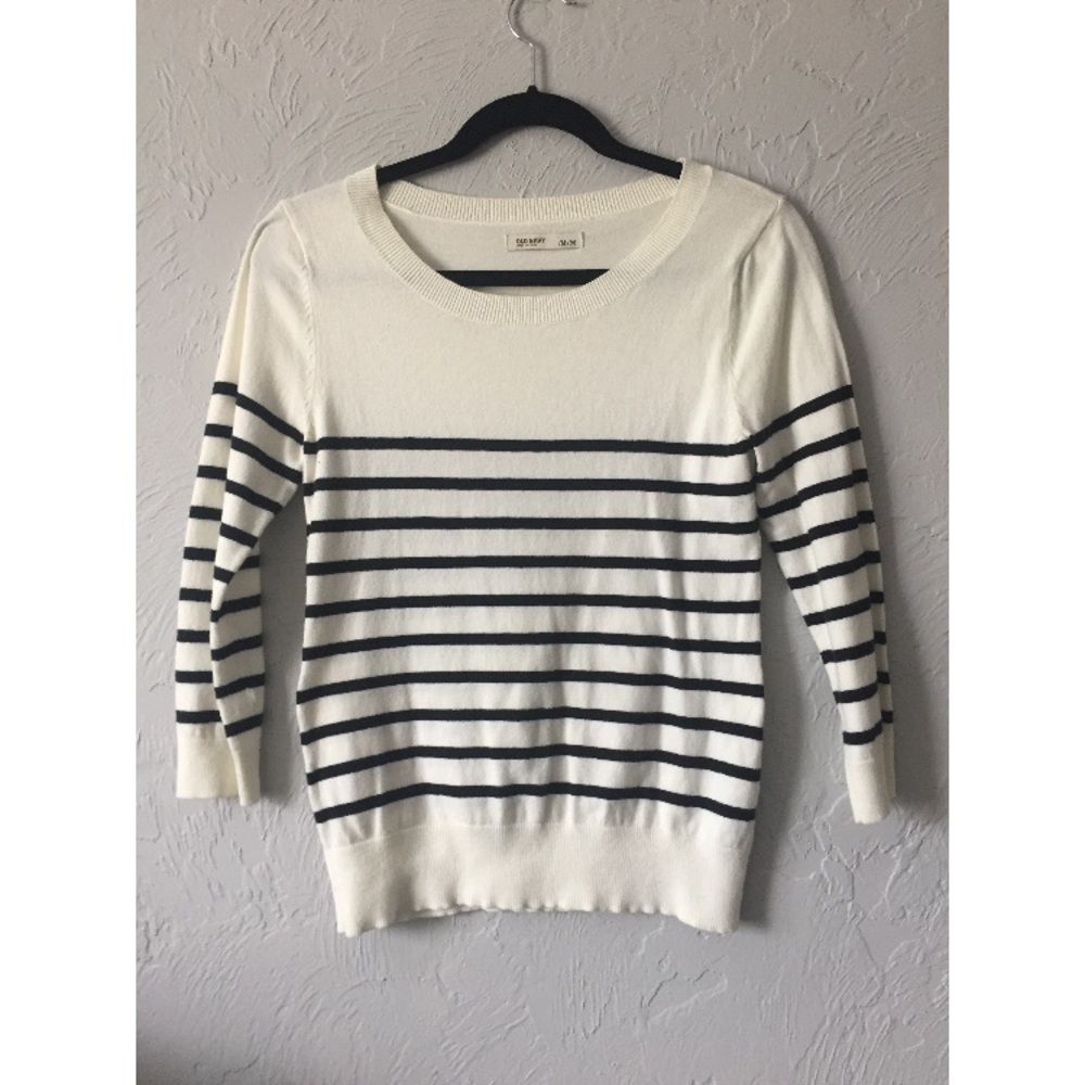 Black and White Striped Sweater- Old Navy